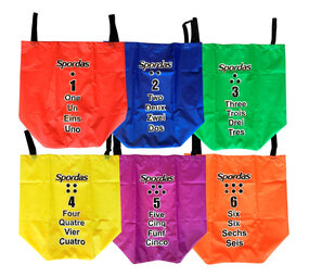 Spordas Zaklopen | Set van 6 gekleurde zaklopers | 76 x 33 cm | Sportdag - BSO Spordas Zaklopen | Set van 6 gekleurde zaklopers | 76 x 33 cm | Sportdag - BSO