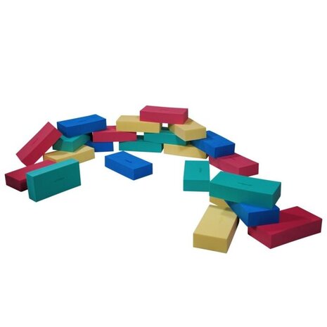 Kübler Sport Schuimblokken | 48-delige set | Bouwstenen | Rood-geel-groen-blauw Kübler Sport Schuimblokken | 48-delige set | Bouwstenen | Rood-geel-groen-blauw
