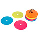 Spordas Set van 24 Kleine Spot Markers | Neon Kleuren | Antislip | 15 cm