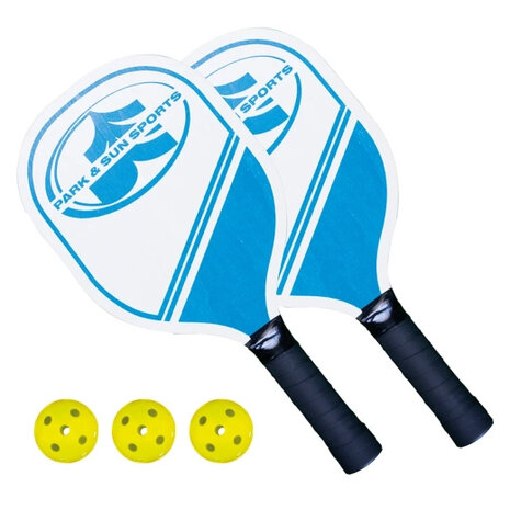Park&Sun Sports Pickleball Paddle Set | 2 Rackets + 3 Ballen | Voor scholen en recreatief gebruik