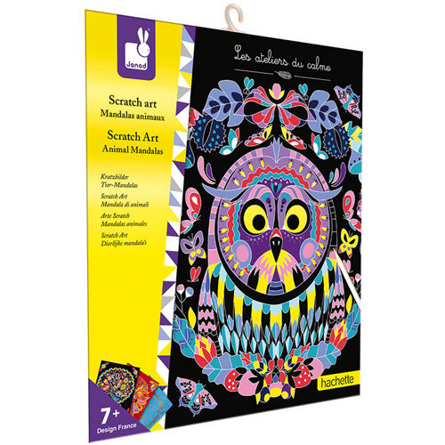 Janod Janod Scratch Art - Dieren Mandala Janod Janod Scratch Art - Dieren Mandala