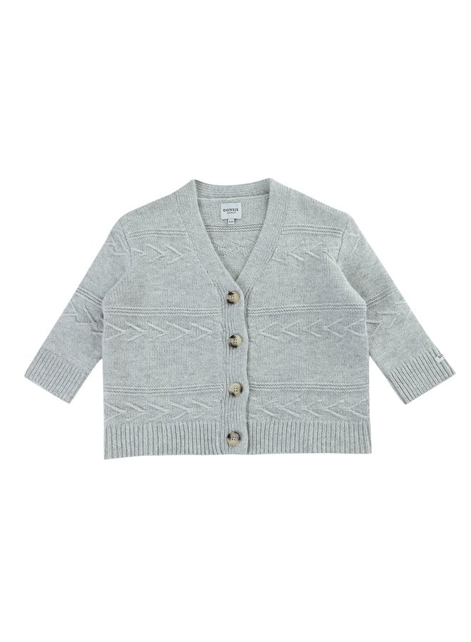 Draine Cardigan Light Grey Melange