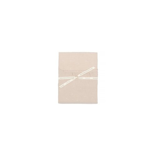 Nanami Junior Hoeslaken naturel leafprint Nanami Junior Hoeslaken naturel leafprint