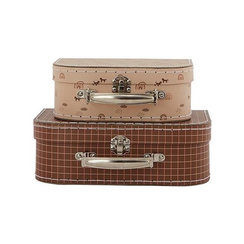 Oyoy Mini Mini suitcase Rainbow en Grid set of 2 Oyoy Mini Mini suitcase Rainbow en Grid set of 2
