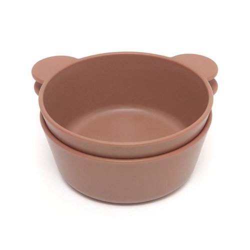 Petit Monkey Bowls bear set van 2 hazel Petit Monkey Bowls bear set van 2 hazel