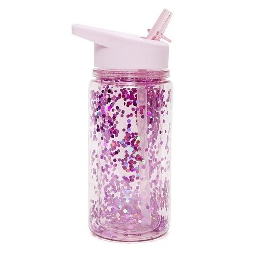 Petit Monkey Drinking bottle glitter orchid Petit Monkey Drinking bottle glitter orchid