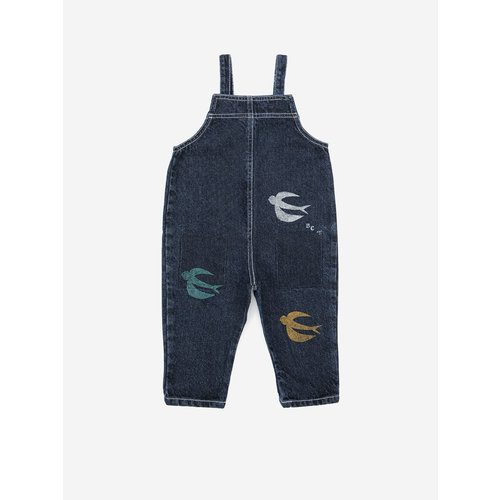 Bobo Choses Birds denim dungaree Bobo Choses Birds denim dungaree
