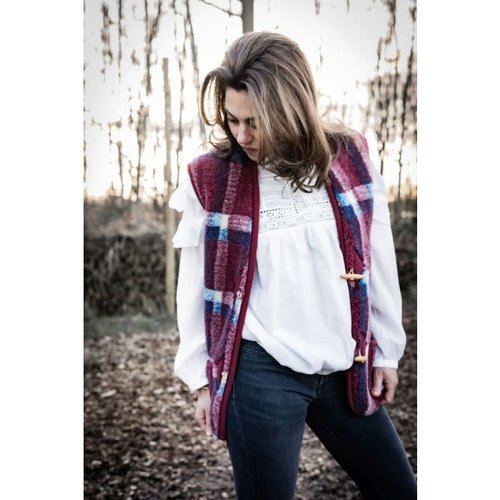 Alwero Alwero Gilet Adult Checkered Red Alwero Alwero Gilet Adult Checkered Red