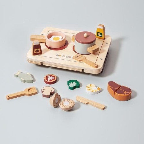 Petit Monkey Wooden diner play set Petit Monkey Wooden diner play set