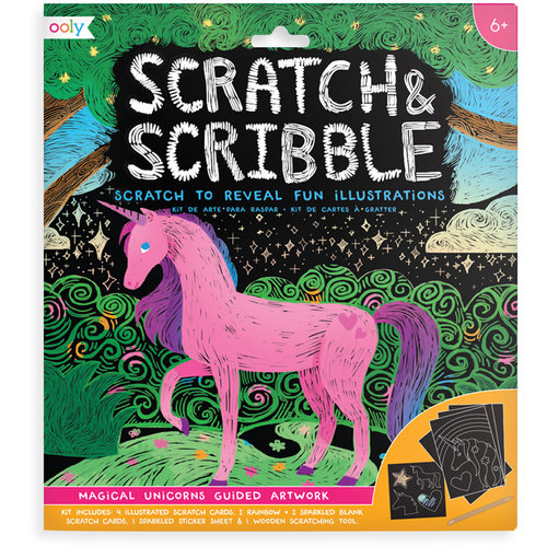 Janod Ooly - Scratch & Scribble - Magical Unicorns Janod Ooly - Scratch & Scribble - Magical Unicorns