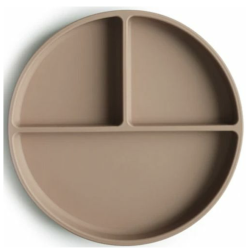 Mushie Mushie Siliconen plate Brown Mushie Mushie Siliconen plate Brown
