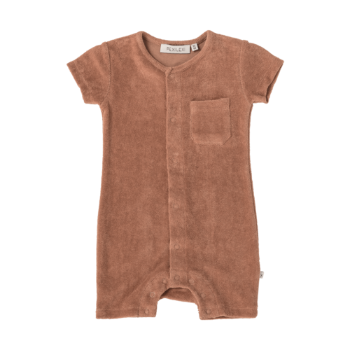 Pexi Lexi Pexi Lexi - Terry Baby Jumpsuit Tawny Brown Pexi Lexi Pexi Lexi - Terry Baby Jumpsuit Tawny Brown
