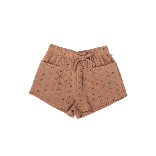 Pexi Lexi Pexi Lexi - Broderie Short Tawny Brown Pexi Lexi Pexi Lexi - Broderie Short Tawny Brown