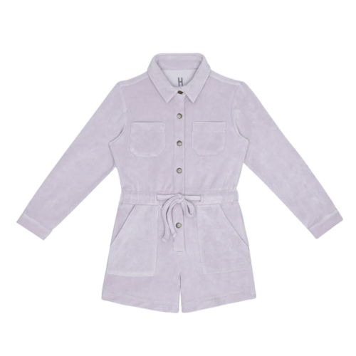 Little Hedonist Little Hedonist - Short Legged Overall Zaza Lavender Fog Little Hedonist Little Hedonist - Short Legged Overall Zaza Lavender Fog
