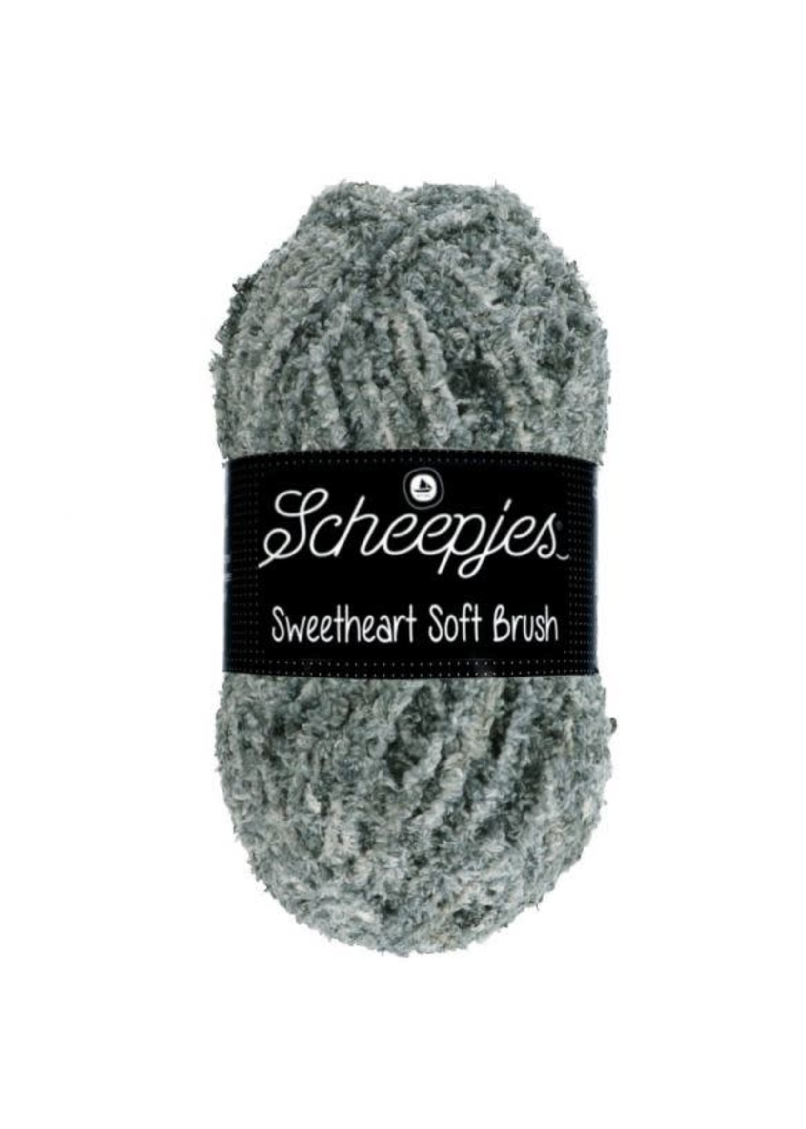 Scheepjes Sweetheart Soft Brush 100gr - 528 Grijs, wit