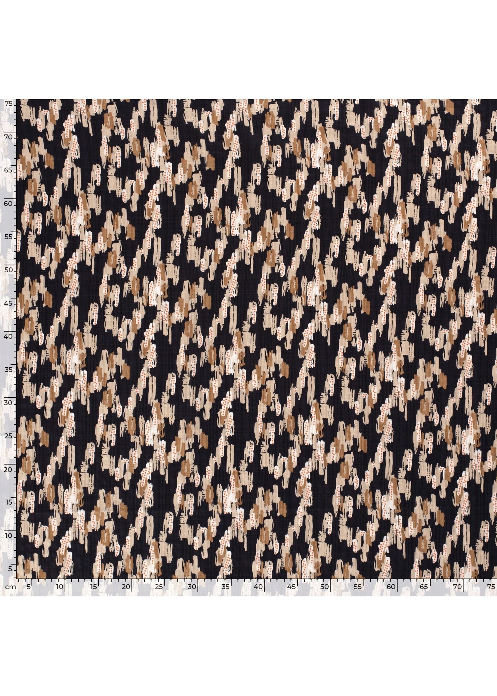 Geweven katoen viscose slub - abstract Marine