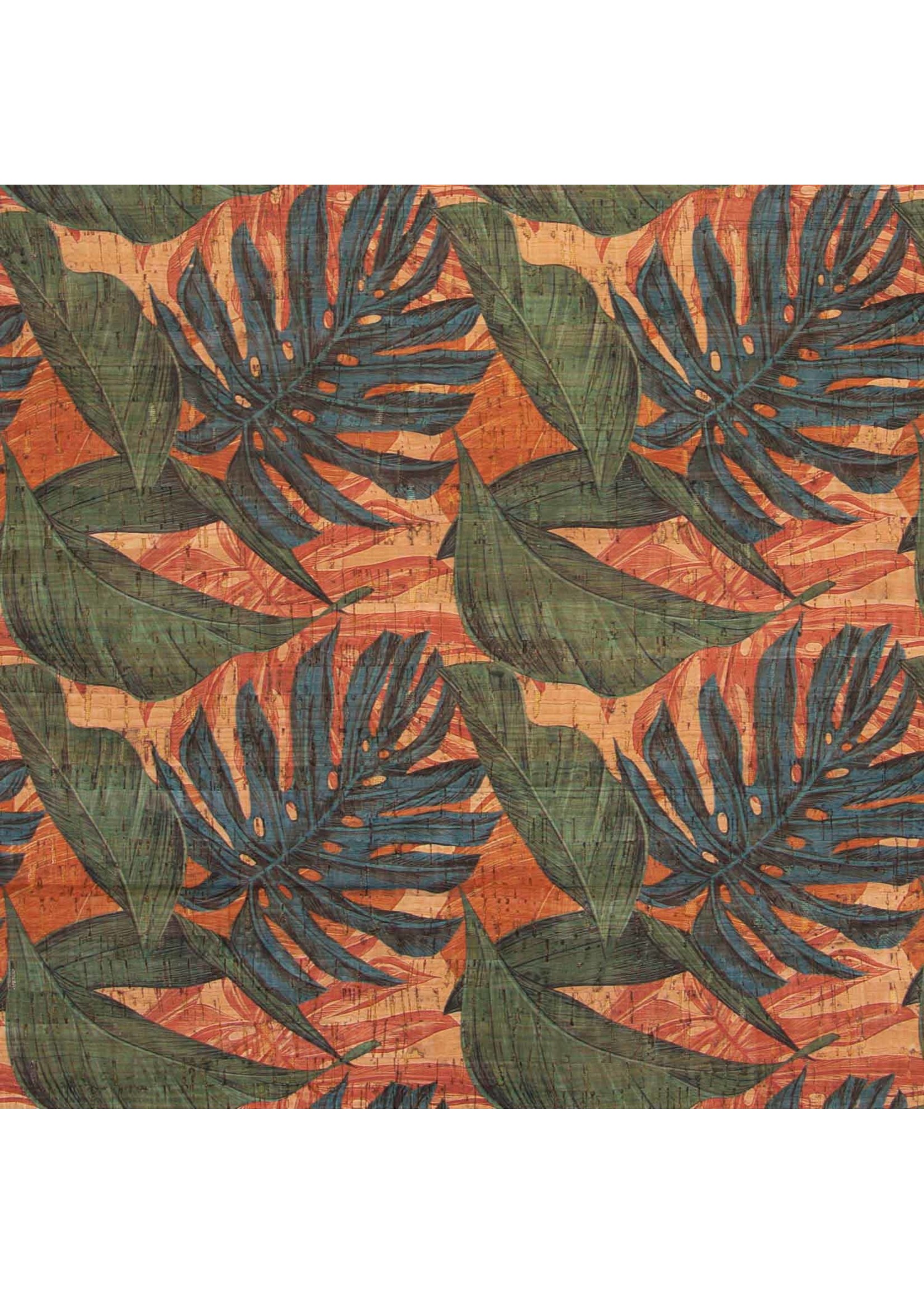 Katia Fabrics Cork Fabric - Tropical Leaves Cork