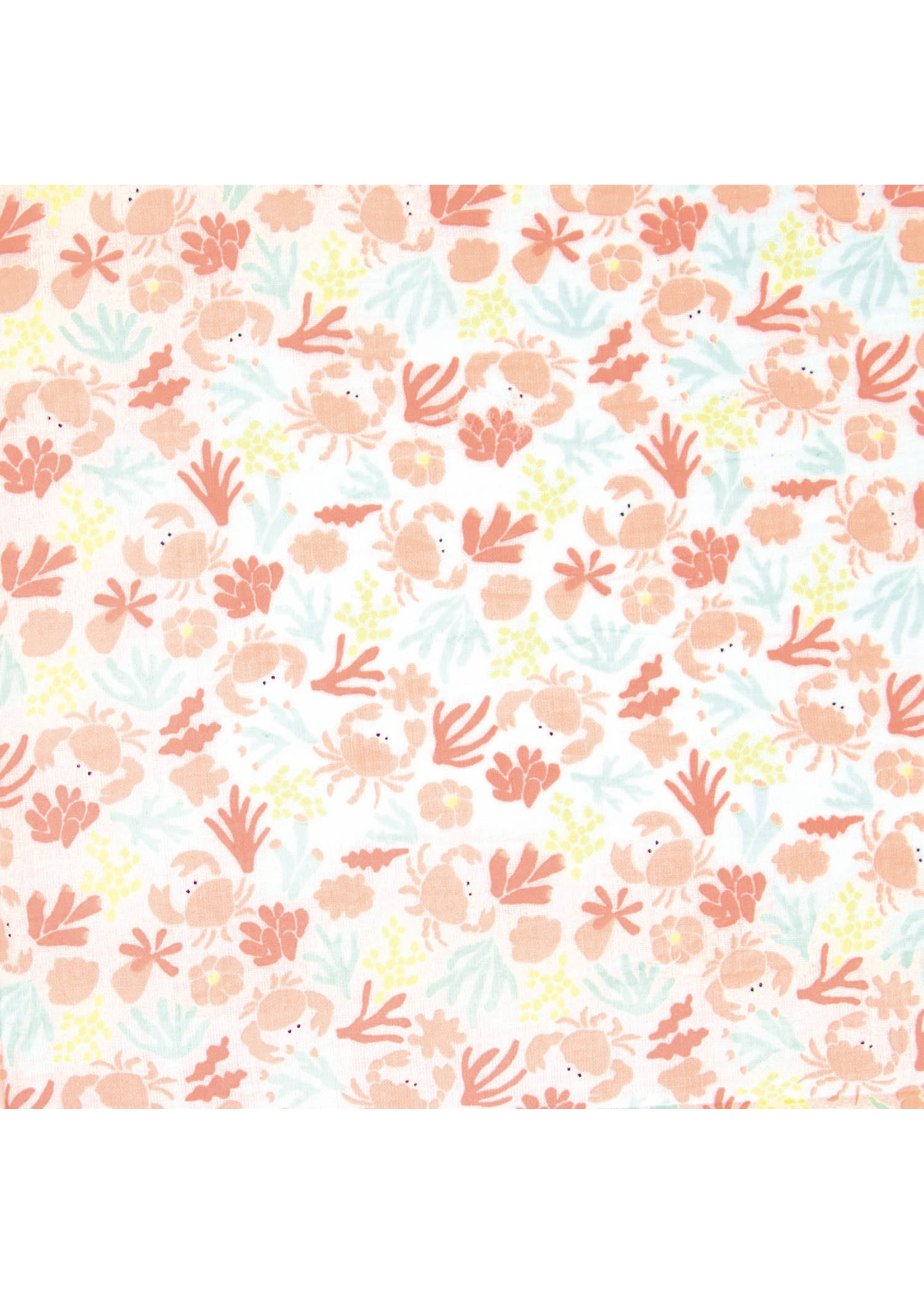 Katia Fabrics Katoenen Voile - Flowers, Crabs & Coral