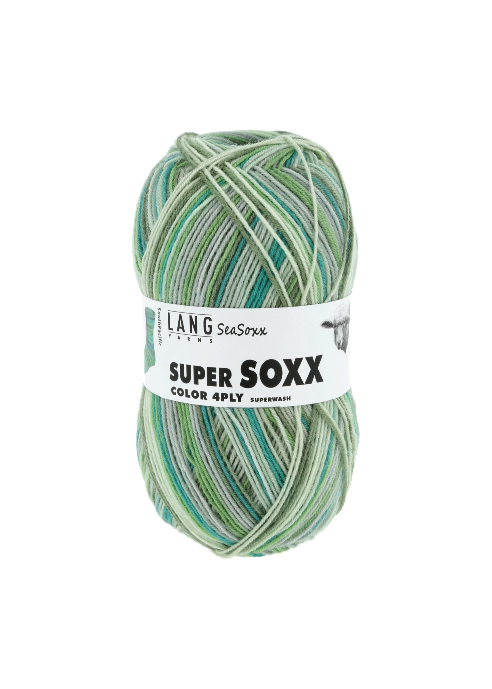 LangYarns Super Soxx Color 4-ply - 0413 SeaSoxx South Pacific