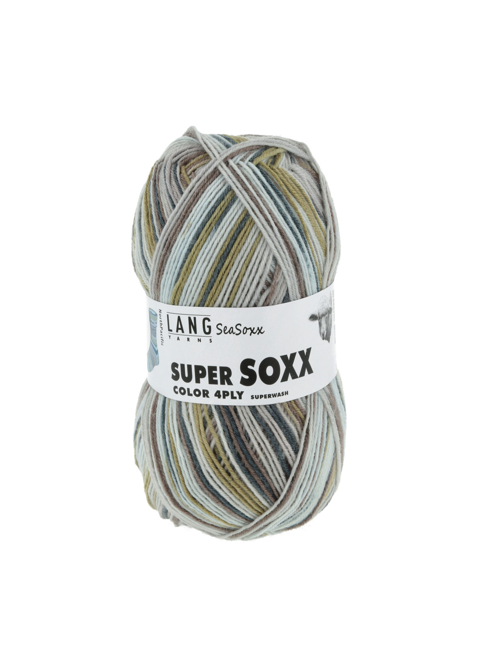 LangYarns Super Soxx Color 4-ply - 0416 SeaSoxx North Pacific