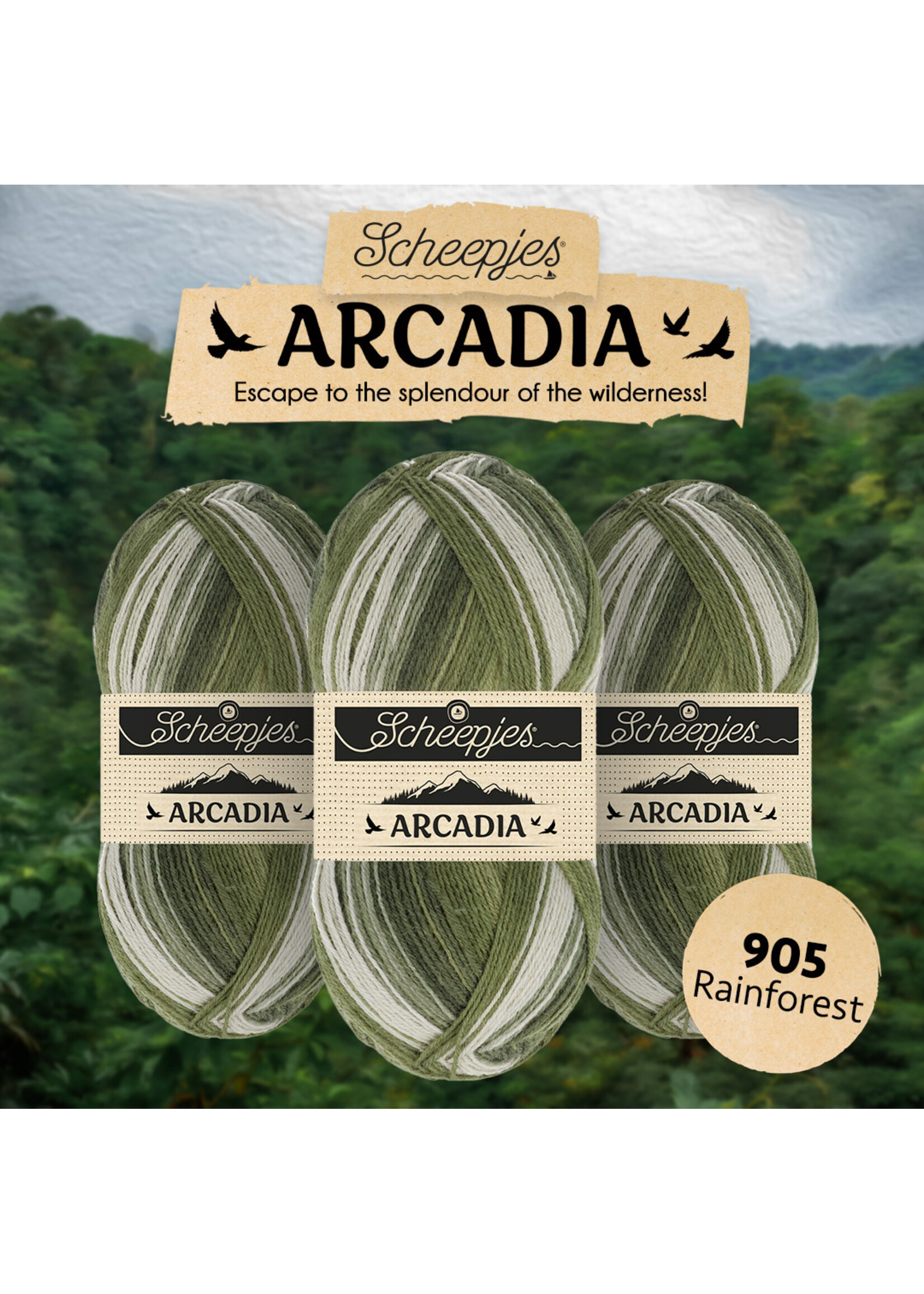 Scheepjes Arcadia 100g - 905 Rainforest