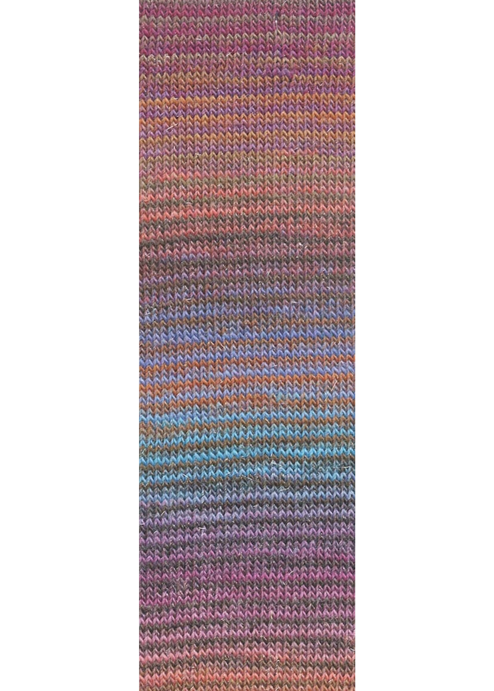 LangYarns Mille Colori Socks & Lace Luxe - 0201 blauw/lila/bruin