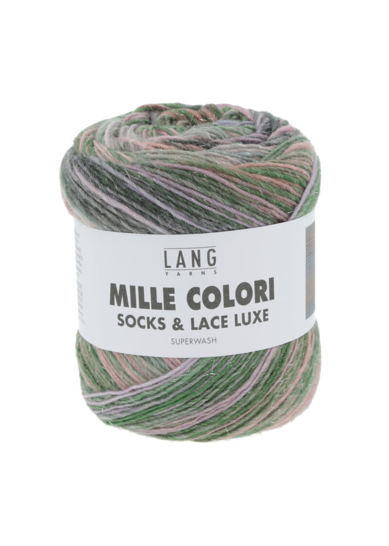 LangYarns Mille Colori Socks & Lace Luxe - 0203 lila/groen/zalm