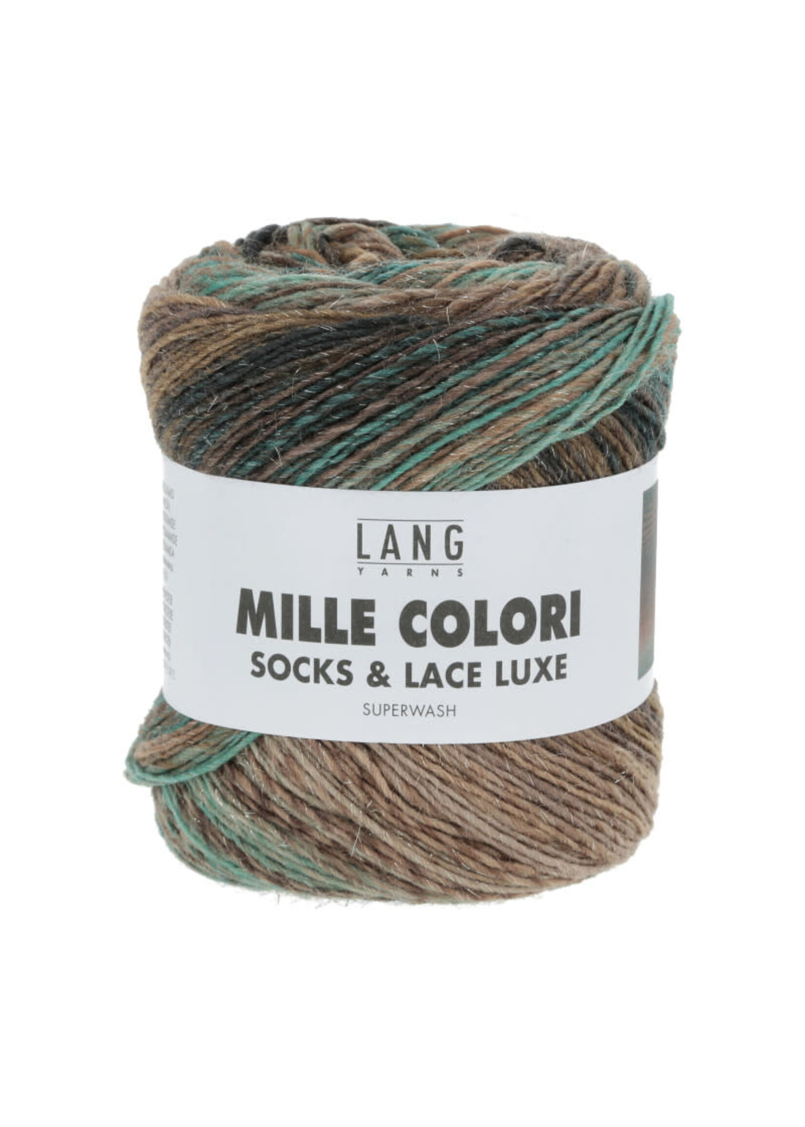 LangYarns Mille Colori Socks & Lace Luxe - 0205 bruin/petrol/turquoise
