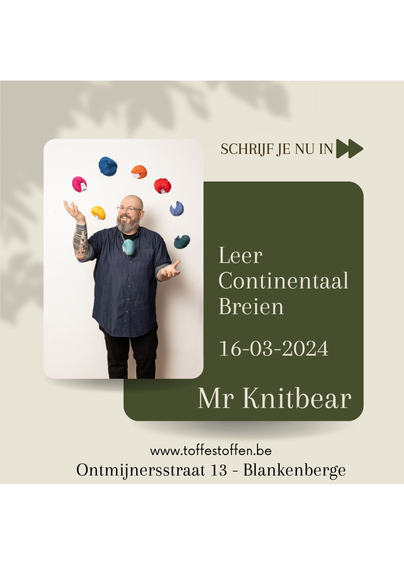 Leer Continentaal Breien met Mr Knitbear
