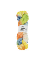 LangYarns Alpaca Soxx 4-ply Hand Dyed - 0003 Geel/oranje/blauw