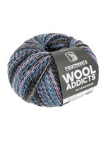 WoolAddicts Footprints - 0009 Zwart/lila/petrol