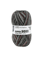 LangYarns Super Soxx Color 4-ply - 0451 Zwart/rood Old School