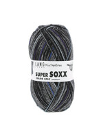 LangYarns Super Soxx Color 4-ply - 0452 Zwart/blauw Mellow Mix