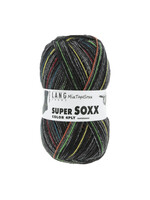 LangYarns Super Soxx Color 4-ply - 0455 Zwart/geel/bruin Workout Mix