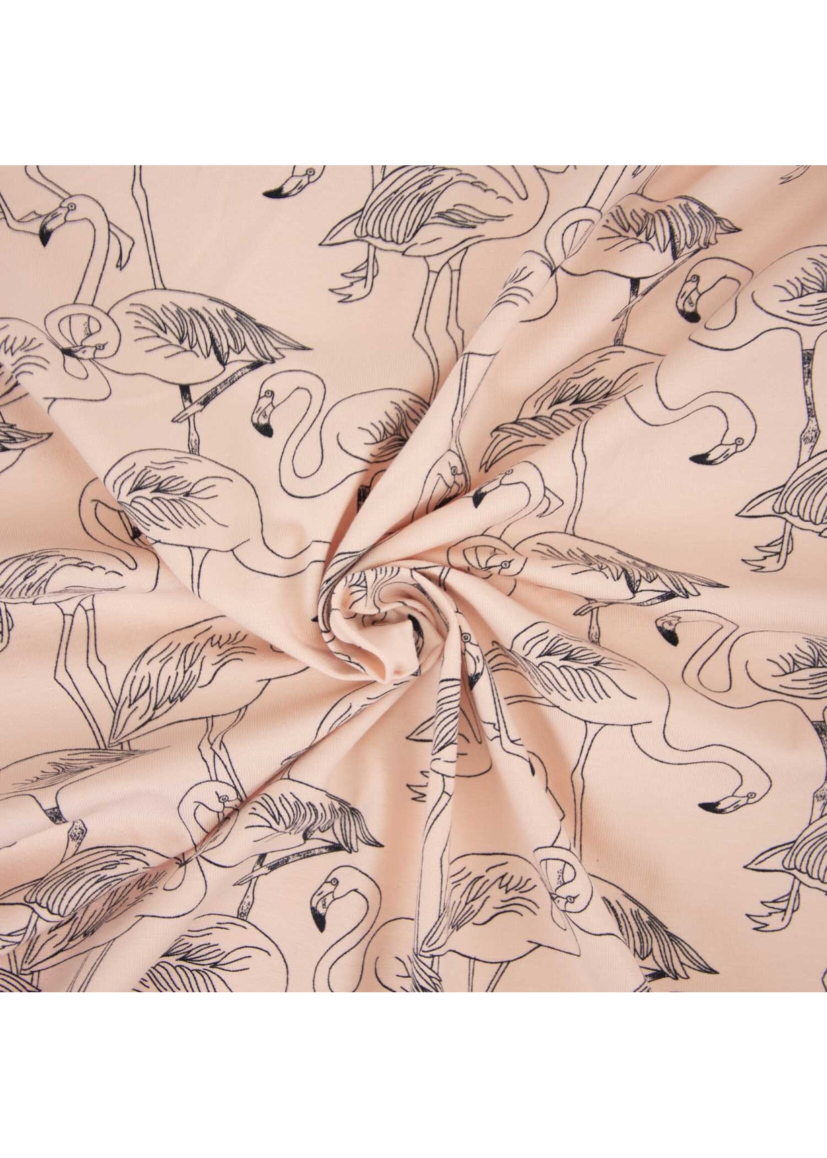 Katia Fabrics Jersey - Coral Flamingo's