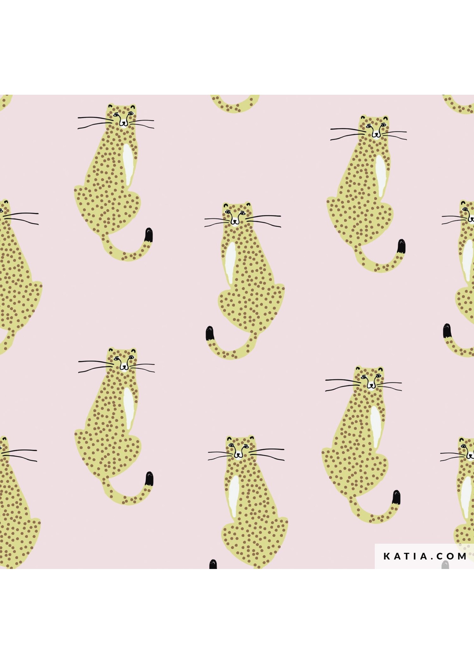 Katia Fabrics Katoen Poplin - Wild Leopards