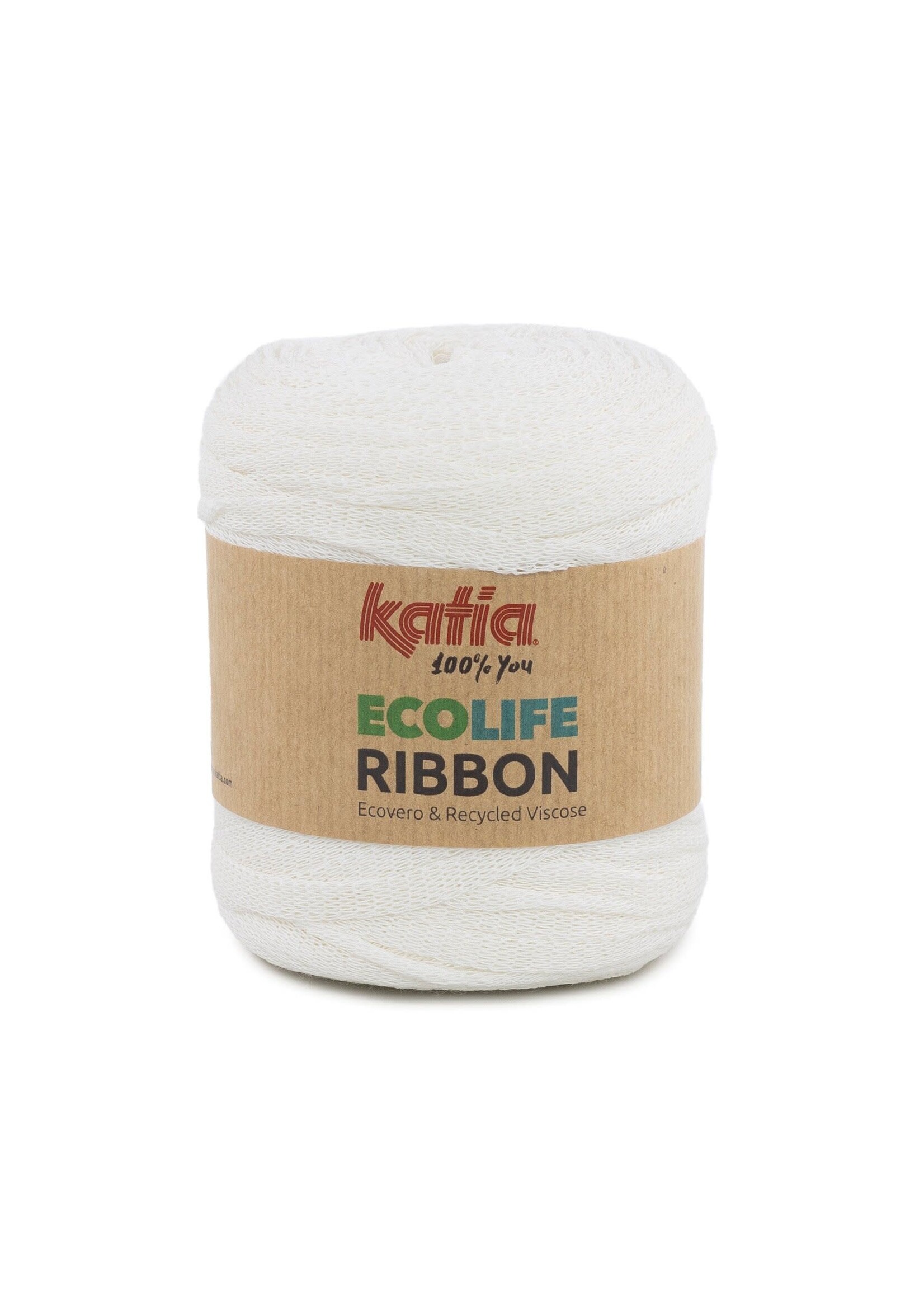 Katia Ecolife Ribbon - 100 Ecru