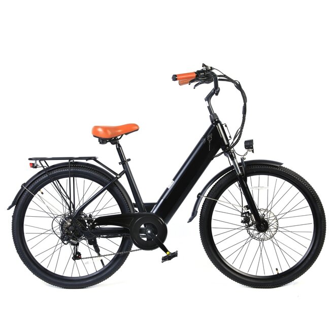 Ostrichoo BC15 Electrische stadsfiets - Zwart Frame