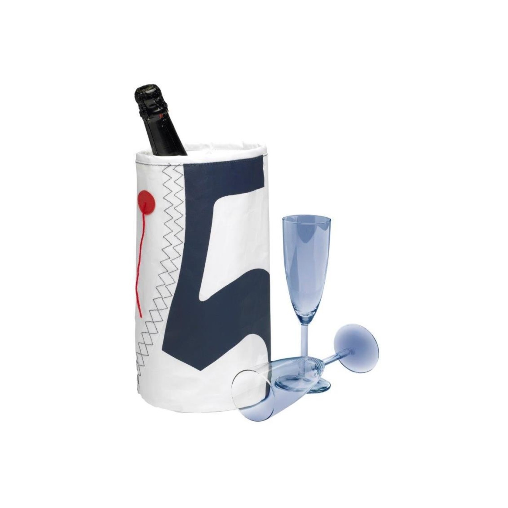 Trend Marine Sailcloth wine cooler for 1 bottle of navy