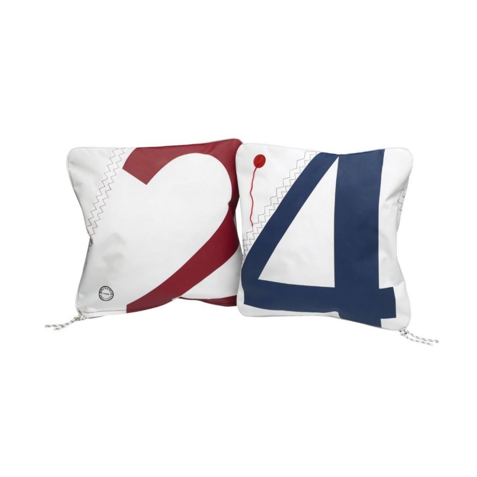 Trend Marine Sailcloth cushion with filling Cushion 40 x 40 cm side 1: navy side 2: royal blue