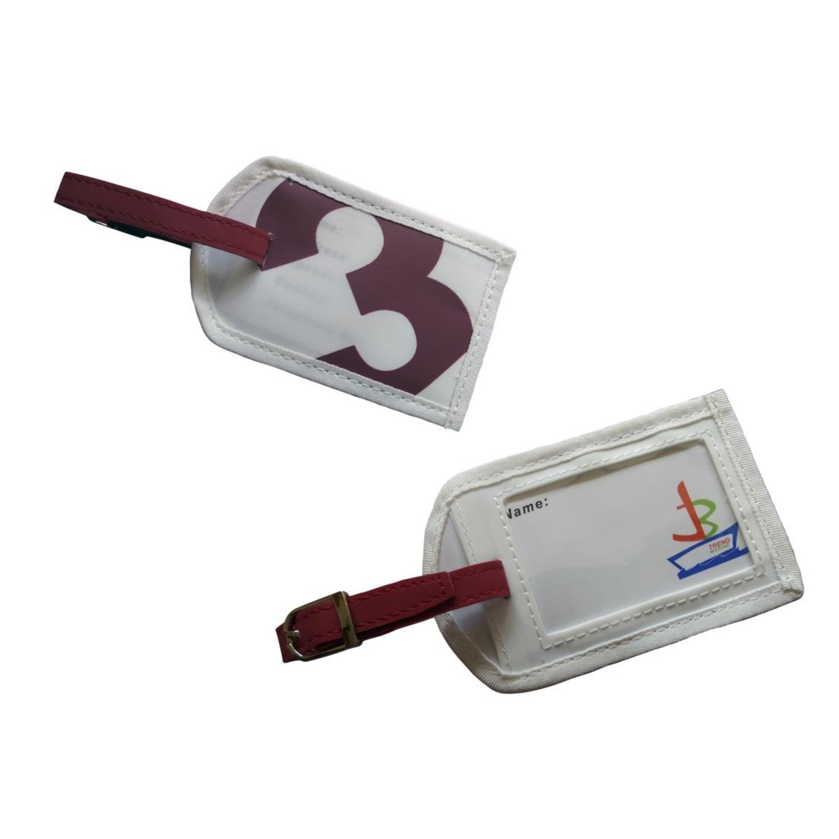 Trend Marine Sailcloth luggage tag Sea Label red