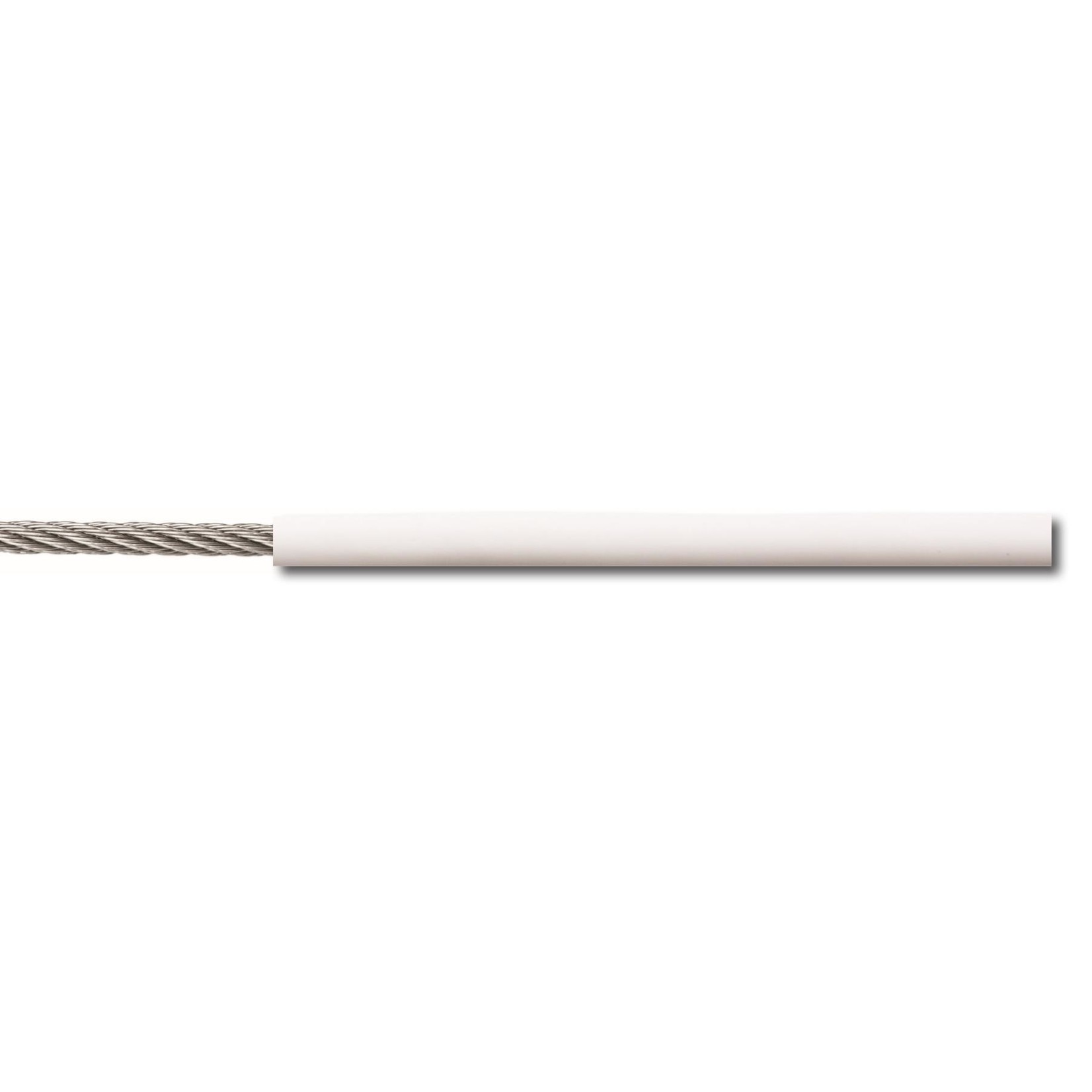 U-Rope Stainless steelwire 316 7x7 white PVC 3mm/5mm