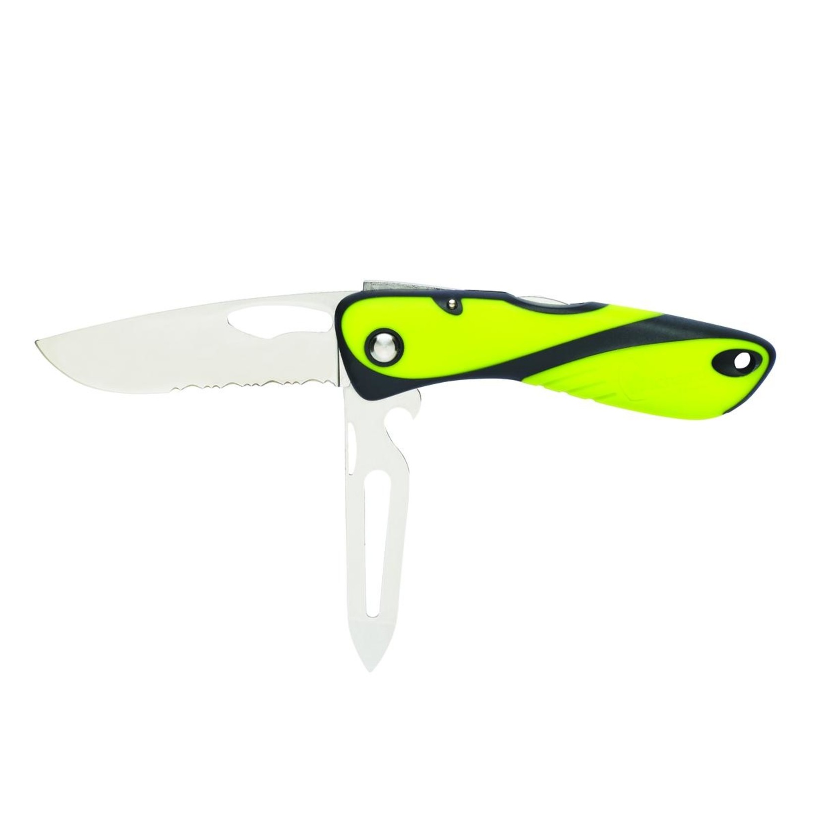 Wichard Offshore knife - Serrated blade - Shackler / Spike - Fluo