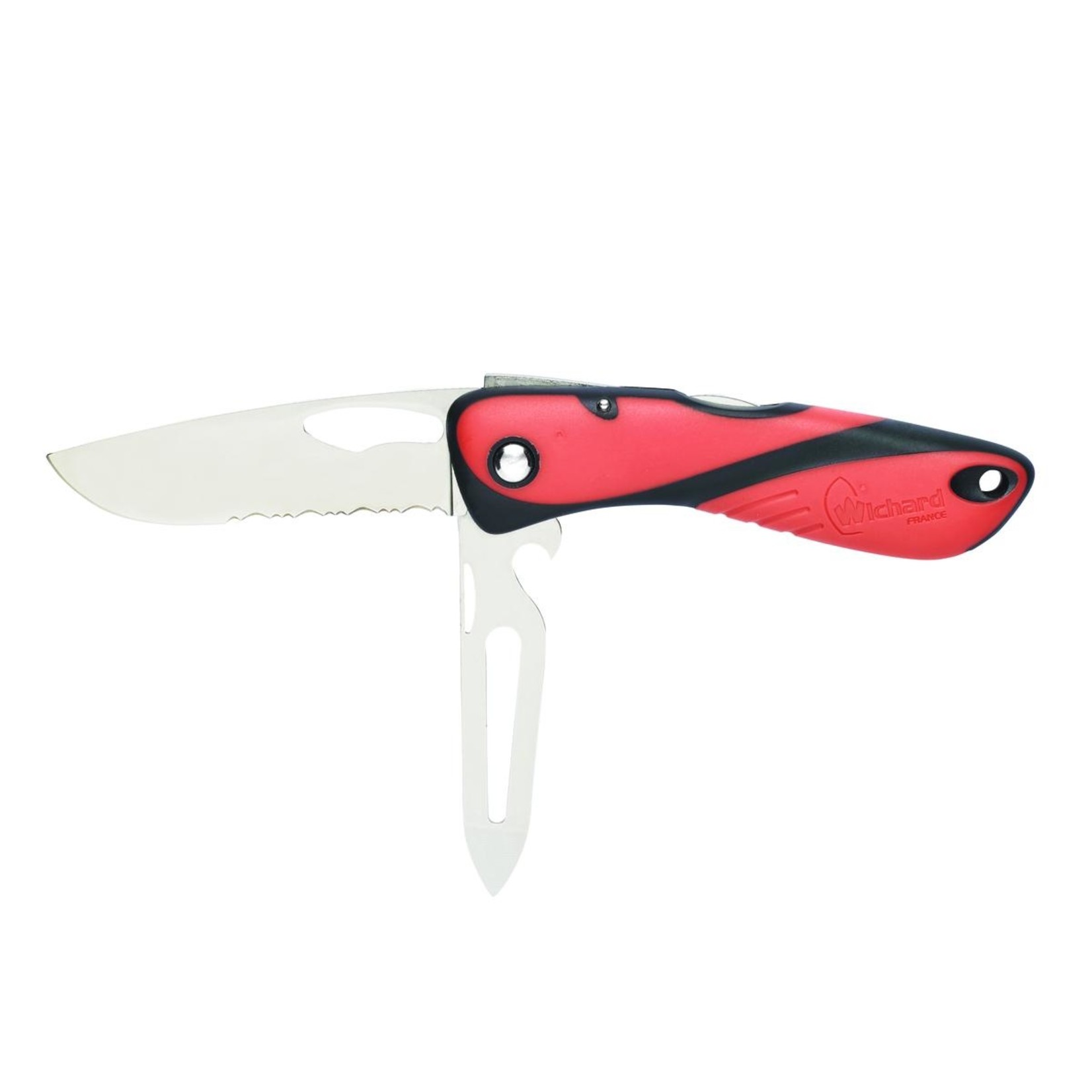 Wichard Offshore knife - Serrated blade - Shackler / Spike - Orange
