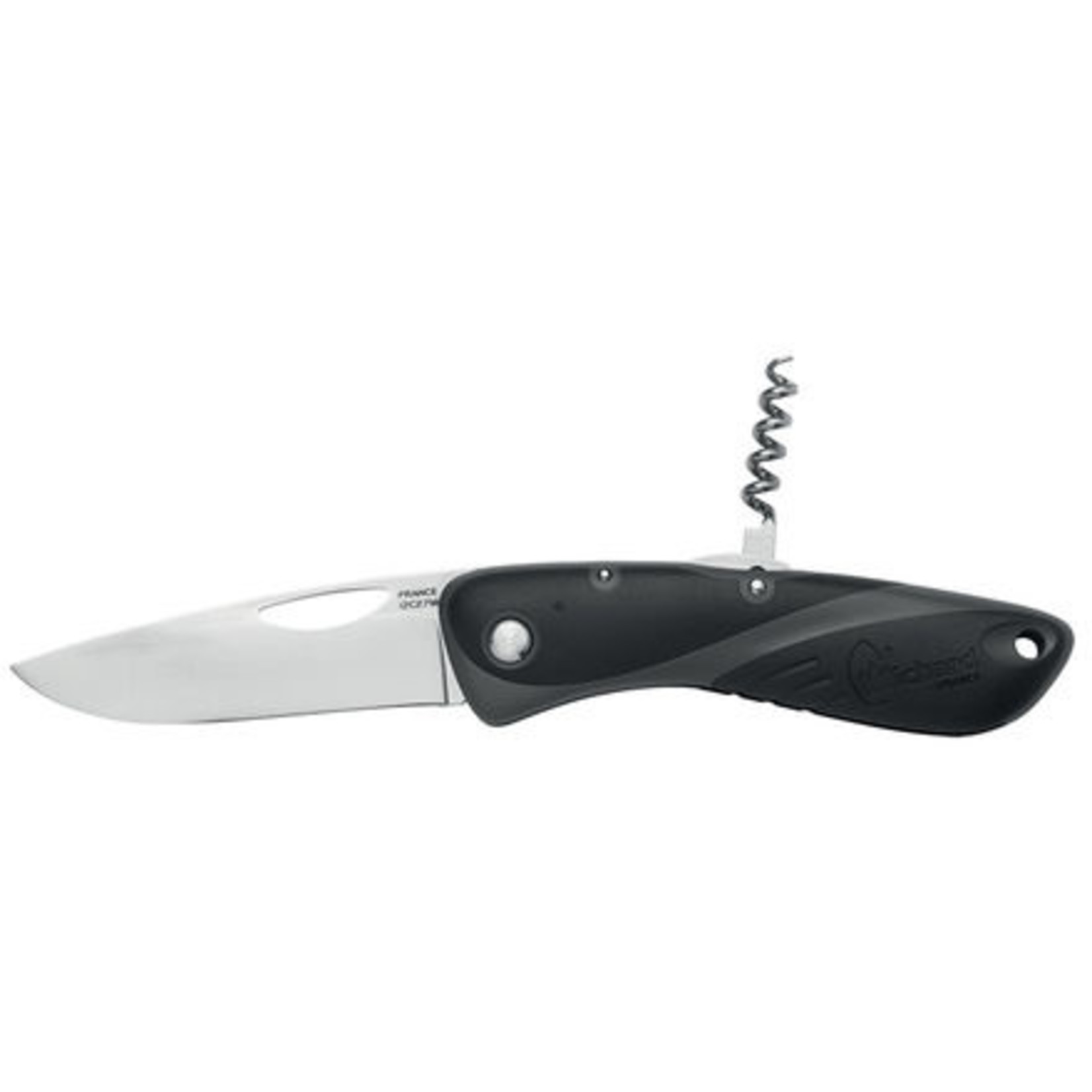 Wichard Hunting Fishing Aquaterra knife - Plain blade & corkscrew - Black