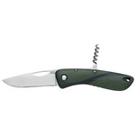 Wichard Hunting Fishing Aquaterra knife - Plain blade & corkscrew - Green