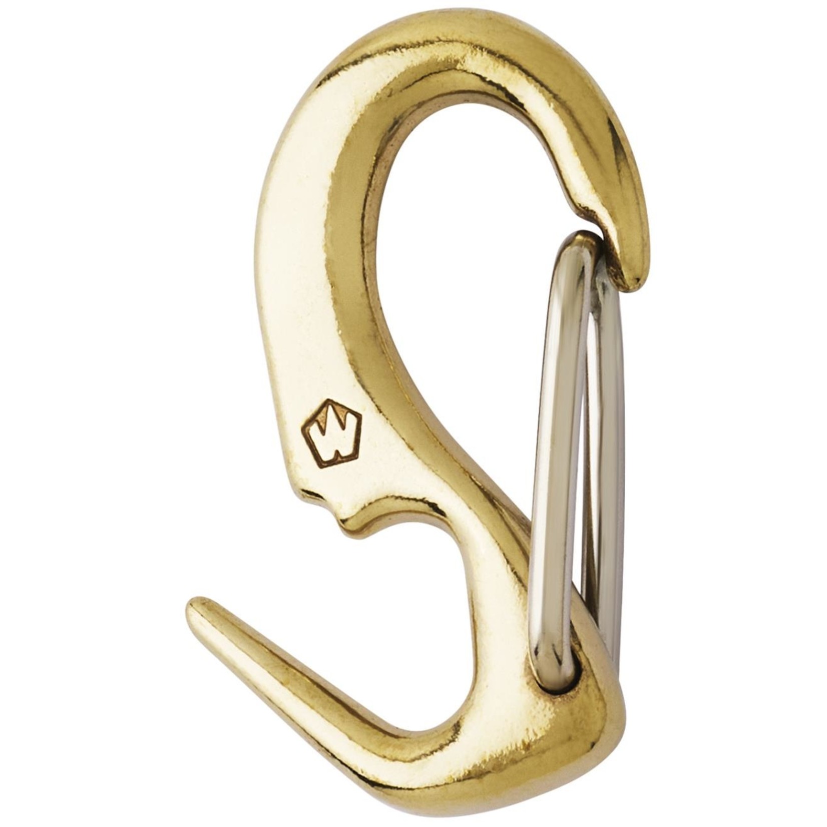 Wichard Brass one hand sail snap - Length: 50 mm