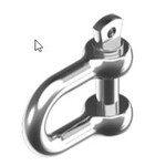 D-shackle stainless 4mm 10 pcs