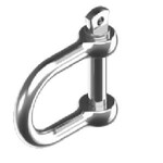 D-shackle wide jaw stainless 5mm 10 pcs