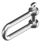 D-shackle long stainless 8mm 10 pcs